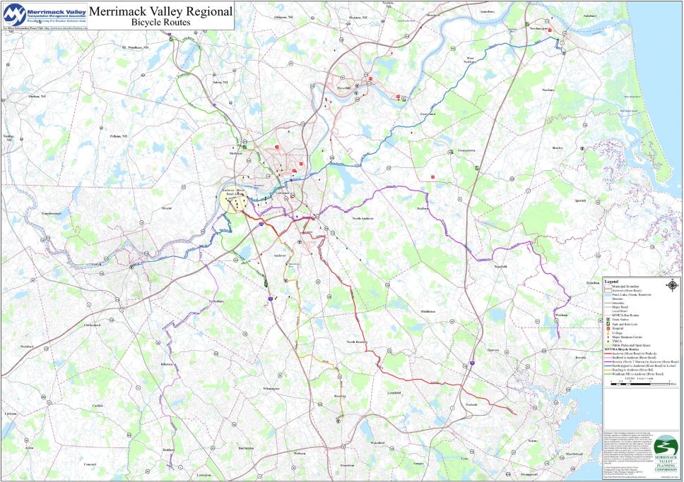 Map_BikeRoutes_lg Merrimack Valley Regional Bicycle Routes