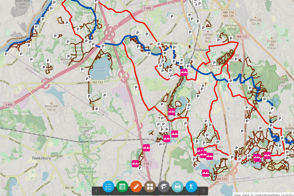 Andover Trails and Rivers Interactive Map