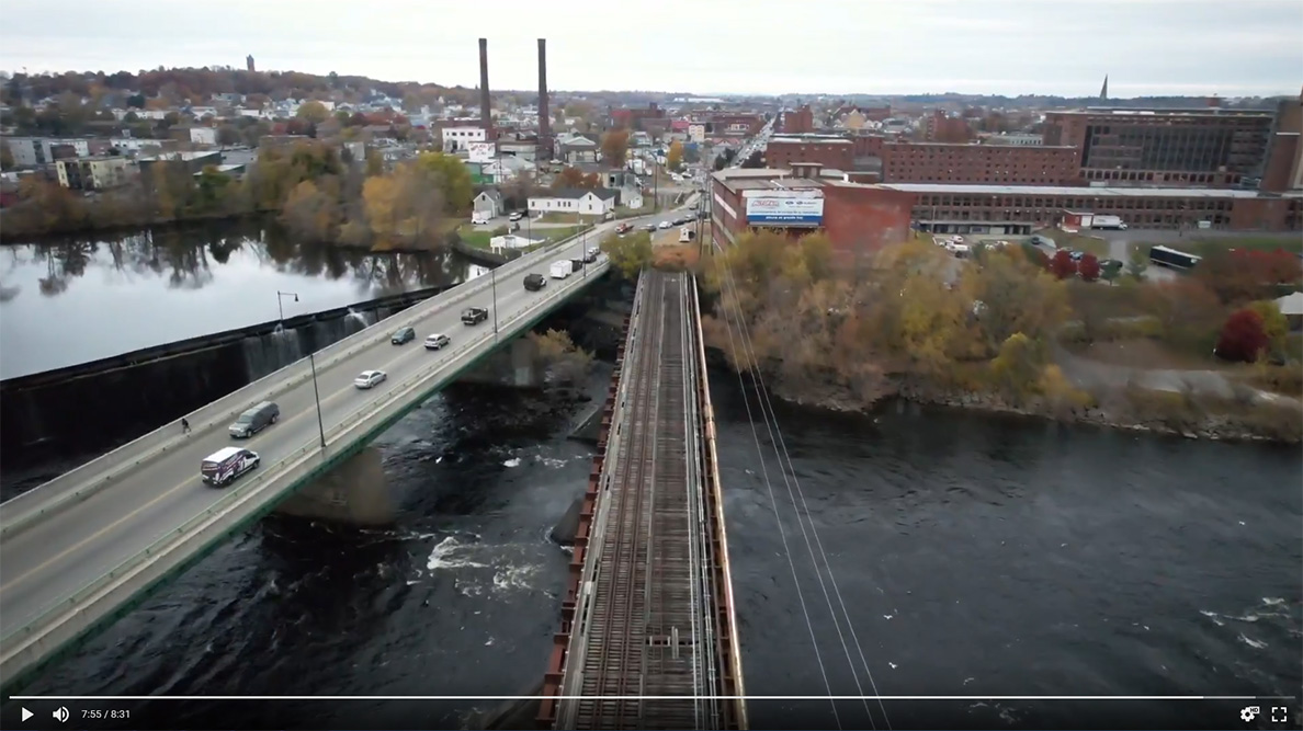 Rail Trail Lawrence drone footage